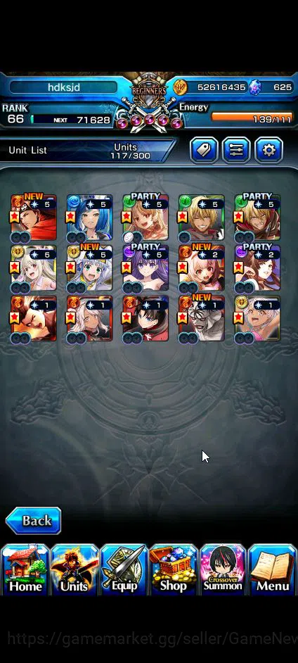 Grand Summoners Accounts Global|Rank 66|625 cc|15 Ascend+9 TW|[Chloe,Makoto image 19
