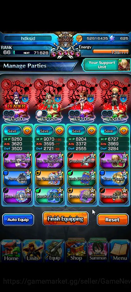 Grand Summoners Accounts Global|Rank 66|625 cc|15 Ascend+9 TW|[Chloe,Makoto image 20