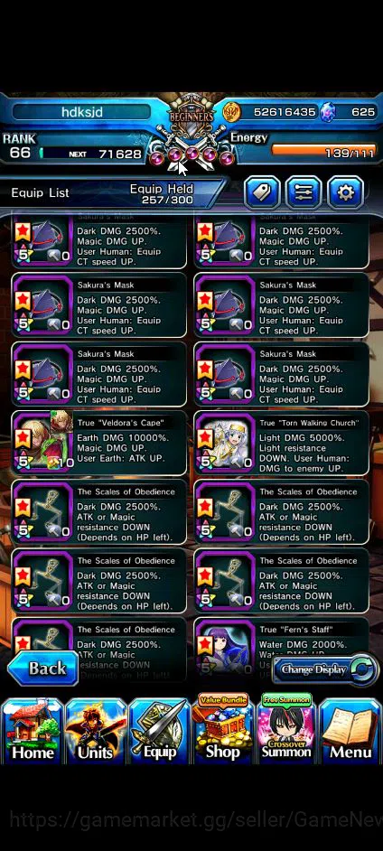 Grand Summoners Accounts Global|Rank 66|625 cc|15 Ascend+9 TW|[Chloe,Makoto image 5