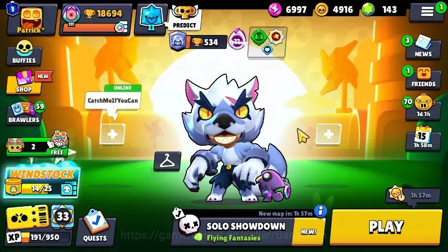 Brawl Stars Accounts Trophy 18694| 75 Brawlers|14 Max HC|3 HC,5 Legend,9 Mythic,41 Epic Skins|6473 Bling|143 Gems 1