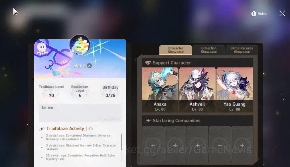 Honkai Star Rail Accounts Asia|TL 70|12 Limited|Ashveil,Yao Guang,Cerydra,Li image 2