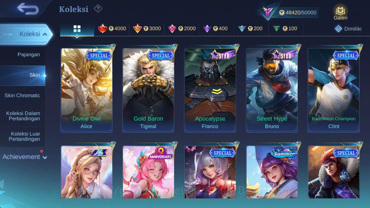 Mobile Legends: Bang Bang Accounts Skin 196, Hero 125 CC YSS, Lborn alucard, Venom GS image 10