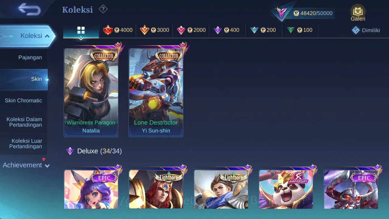 Mobile Legends: Bang Bang Accounts Skin 196, Hero 125 CC YSS, Lborn alucard, Venom GS image 15