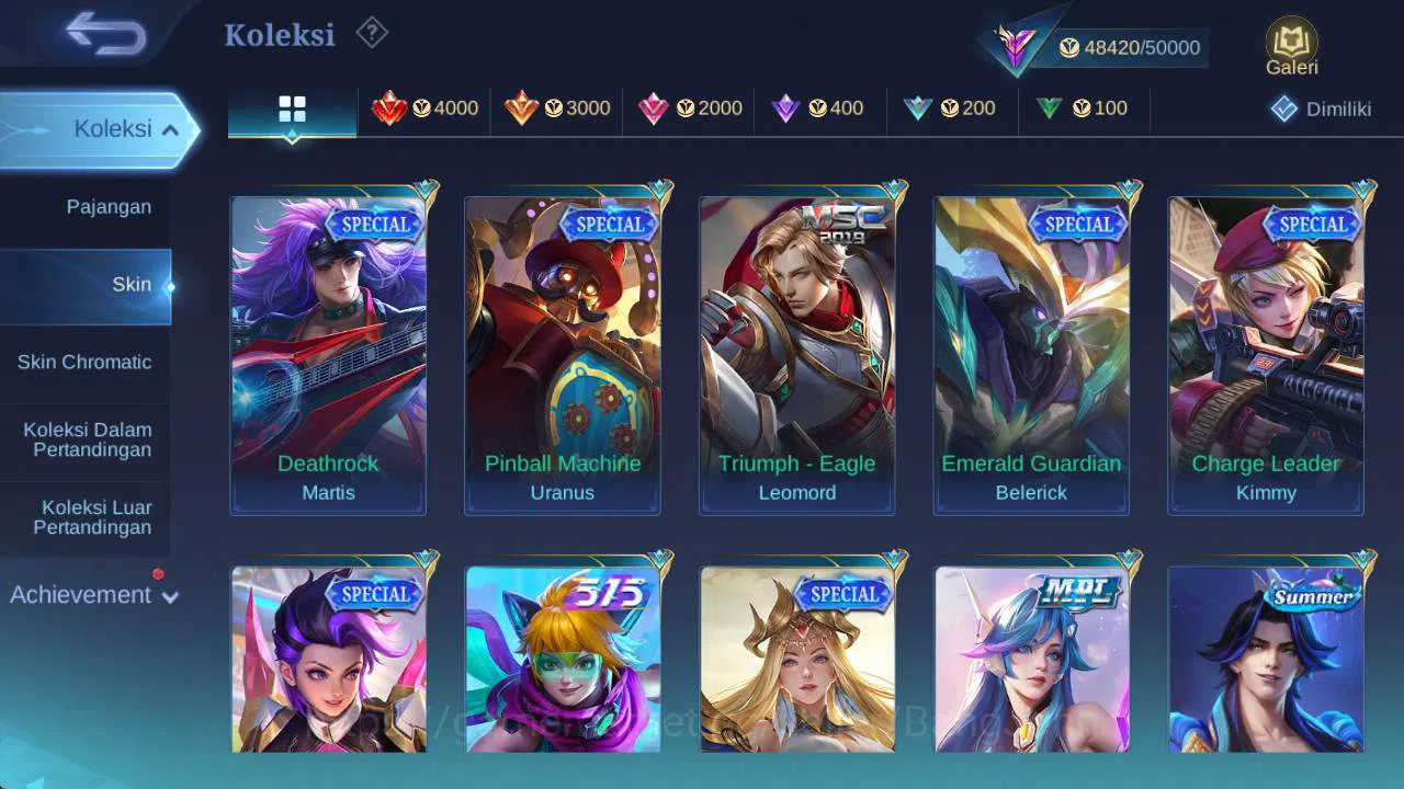 Mobile Legends: Bang Bang Accounts Skin 196, Hero 125 CC YSS, Lborn alucard, Venom GS image 8