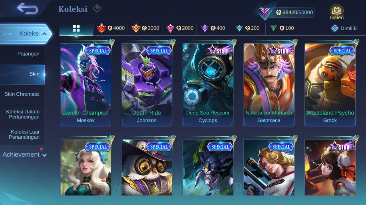 Mobile Legends: Bang Bang Accounts Skin 196, Hero 125 CC YSS, Lborn alucard, Venom GS image 9