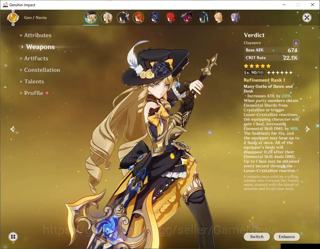 Genshin Impact Accounts AMERICA|AR 55|6 Limited + 4 (*5Weap)|[Mavuika,Navi image 10