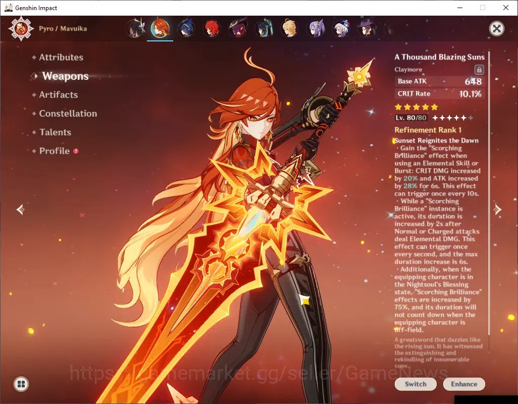Genshin Impact Accounts AMERICA|AR 55|6 Limited + 4 (*5Weap)|[Mavuika,Navi image 11