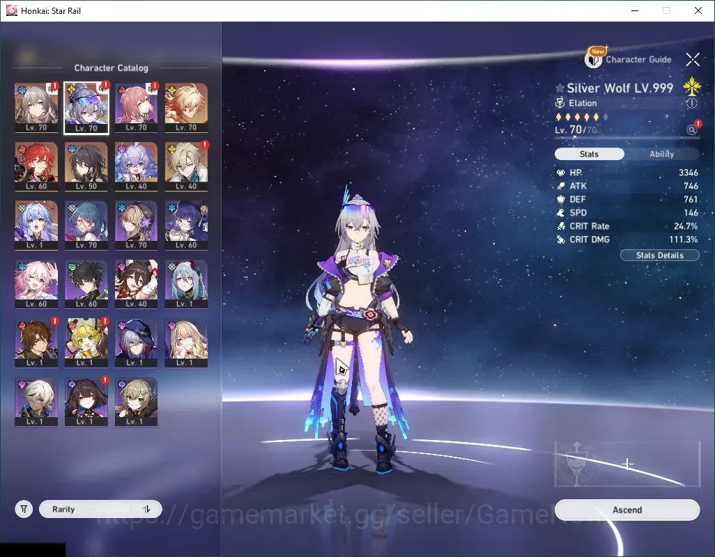 Honkai Star Rail Accounts Others Asia|TL 55|5 Limited| Mydei+Sign,Silver Wolf 999,Robin,Ruan Mei |MC Female|Take Mail|Check 4