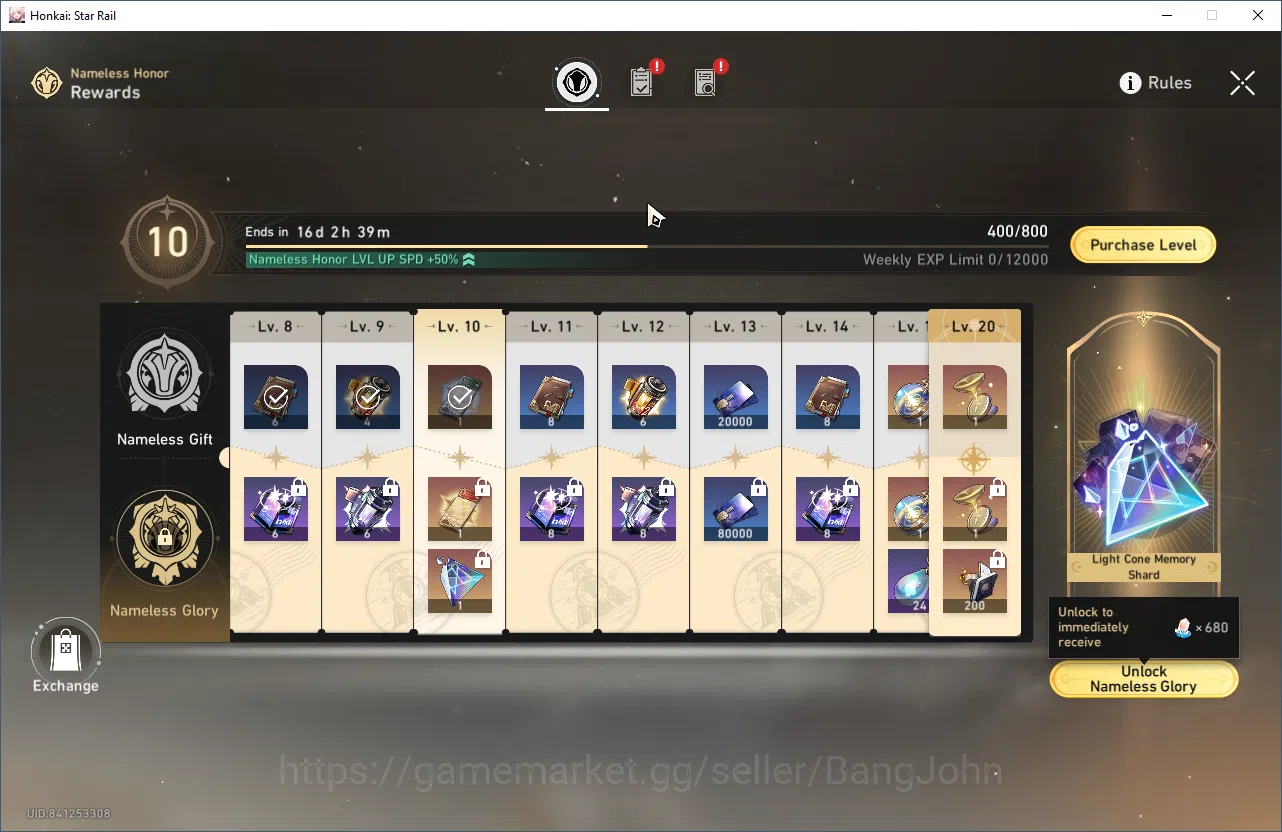 Honkai Star Rail Accounts ASIA | TL 29 | 4 Limit | 3 Golden Ticket | GCS On  image 10