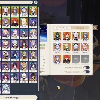 Genshin Impact Accounts Mid Game ASIA|AR 55|2 Premium Team|Rate On|5 Limited + 3(*5