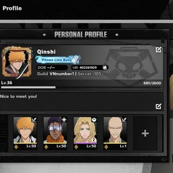 BLEACH: Soul Resonance Accounts NUVERSE SEA|Lvl 36|3 SSR|Ichigo Dual Zangetsu + Signature,Kaname Tosen,Ikakku Madrame|11 SR