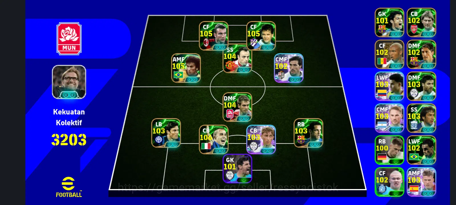 eFootball Accounts Meta Player EFOOTBALL 2026 | EPIC ZICO BLITZ, ANDRY SEVCHENKO, ROBERTO BAGGIO, PHILIP LAHM, F CANAVARO, 5 1