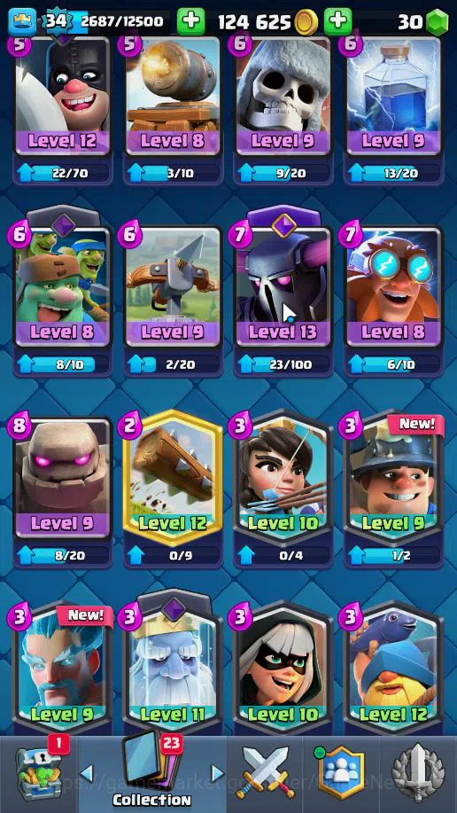 Clash Royale Accounts Lv 34|Trophy 8037|KTL 12|Limited Skin|Total Card 1 image 11