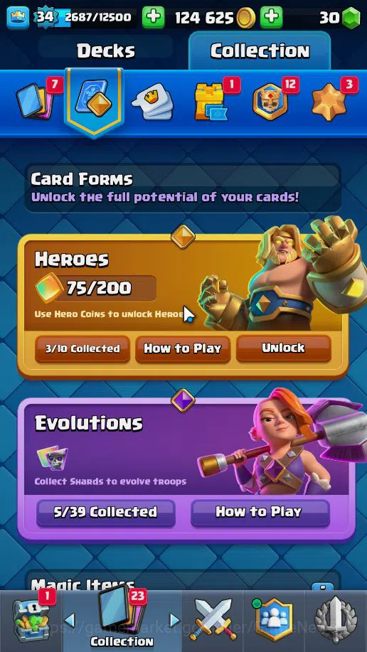 Clash Royale Accounts Lv 34|Trophy 8037|KTL 12|Limited Skin|Total Card 1 image 5