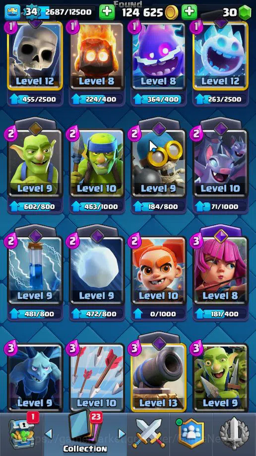 Clash Royale Accounts Lv 34|Trophy 8037|KTL 12|Limited Skin|Total Card 1 image 6