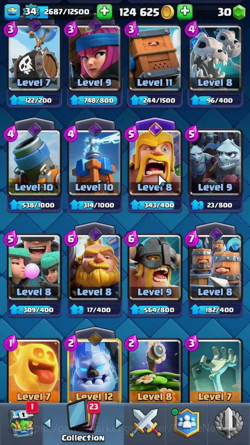 Clash Royale Accounts Lv 34|Trophy 8037|KTL 12|Limited Skin|Total Card 1 image 7