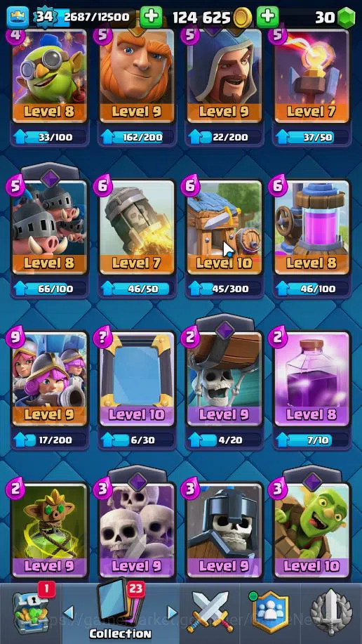Clash Royale Accounts Lv 34|Trophy 8037|KTL 12|Limited Skin|Total Card 1 image 9