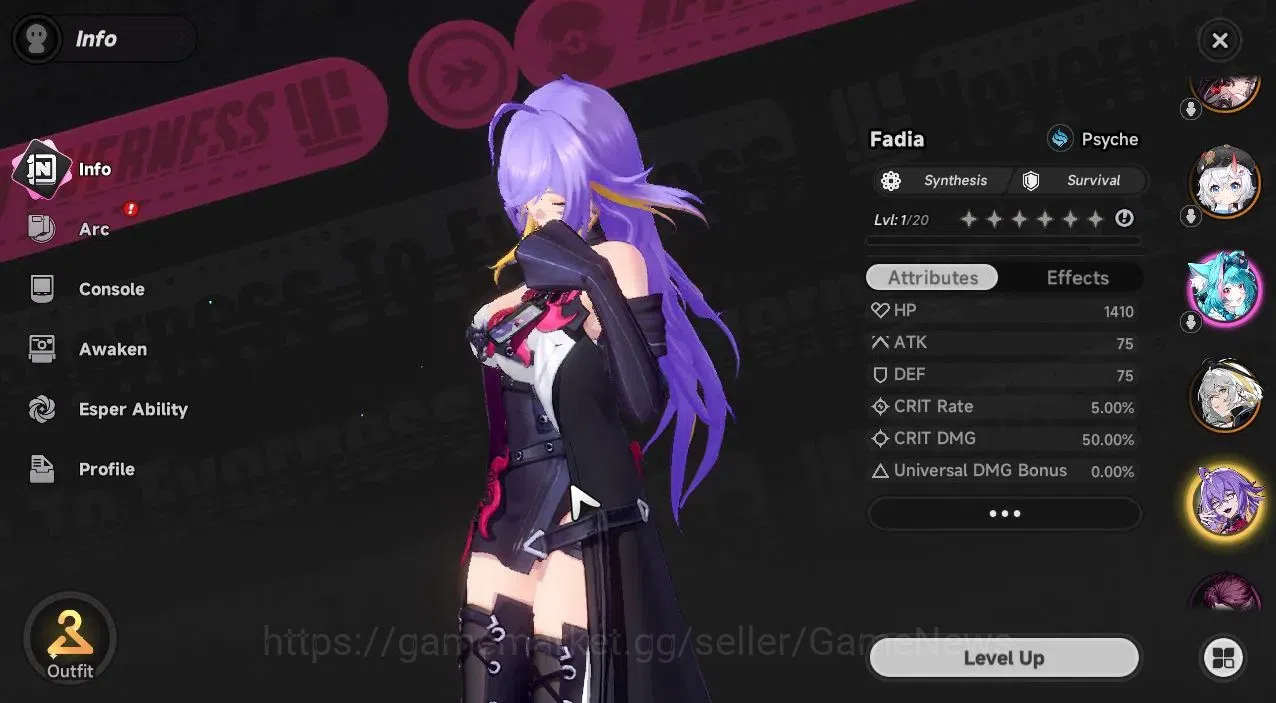 Neverness to Everness Accounts Global EU|HL 3|4 SSR [Hotori,Hathor,Sakiri,Fadia]+ image 4
