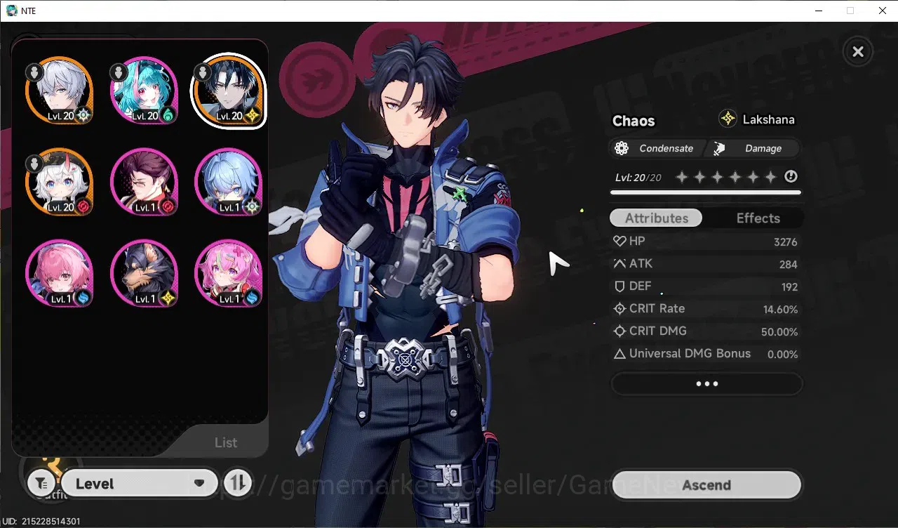 Neverness to Everness Accounts GLOBAL EU|HL 6|2 SSR 1 Limited Chaos+Sign,Sakiri|+ image 1