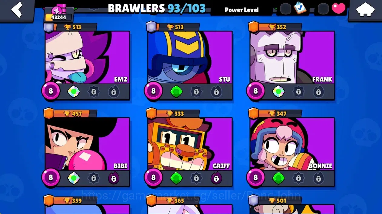 Brawl Stars Accounts Global|43244 Thropy|93 Brawlers-25 Max Lvl|24 Hype image 13