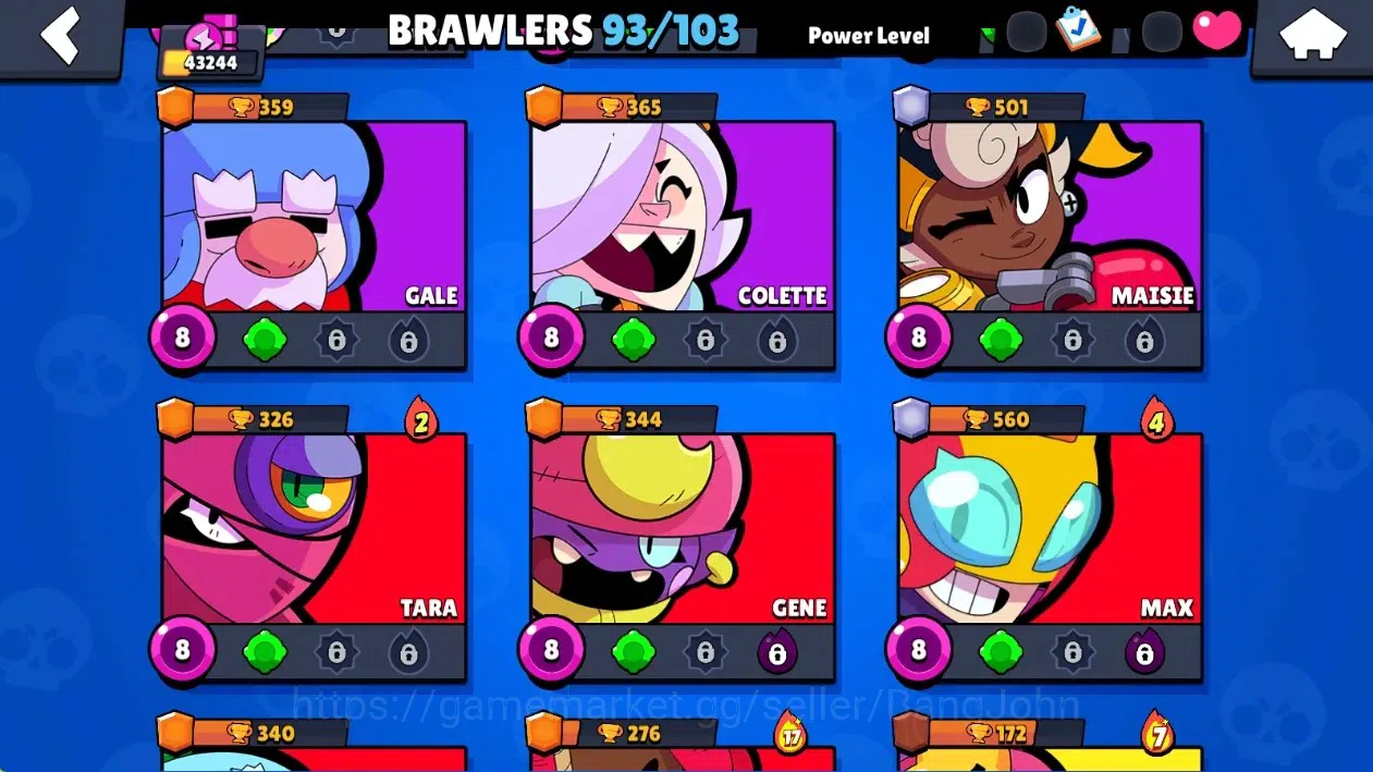 Brawl Stars Accounts Global|43244 Thropy|93 Brawlers-25 Max Lvl|24 Hype image 14
