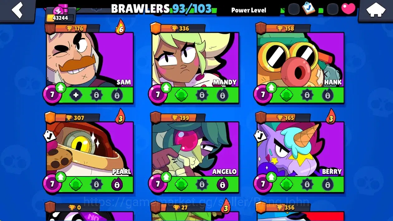 Brawl Stars Accounts Global|43244 Thropy|93 Brawlers-25 Max Lvl|24 Hype image 16