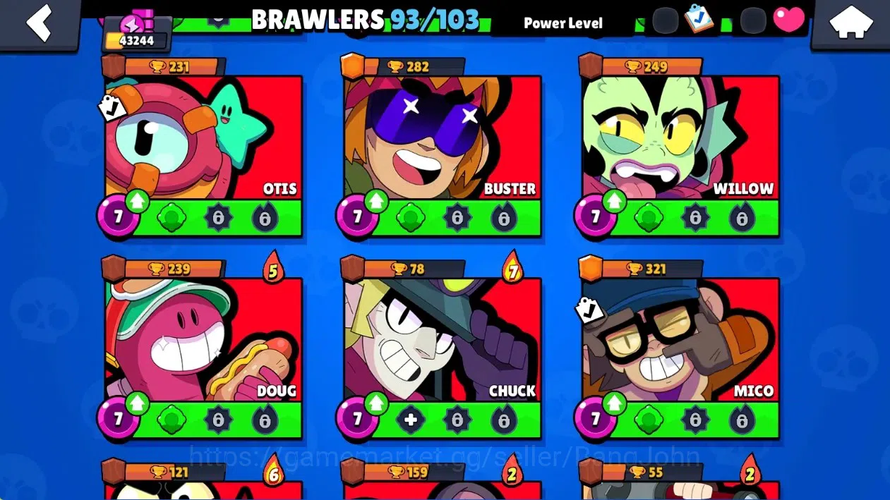 Brawl Stars Accounts Global|43244 Thropy|93 Brawlers-25 Max Lvl|24 Hype image 18