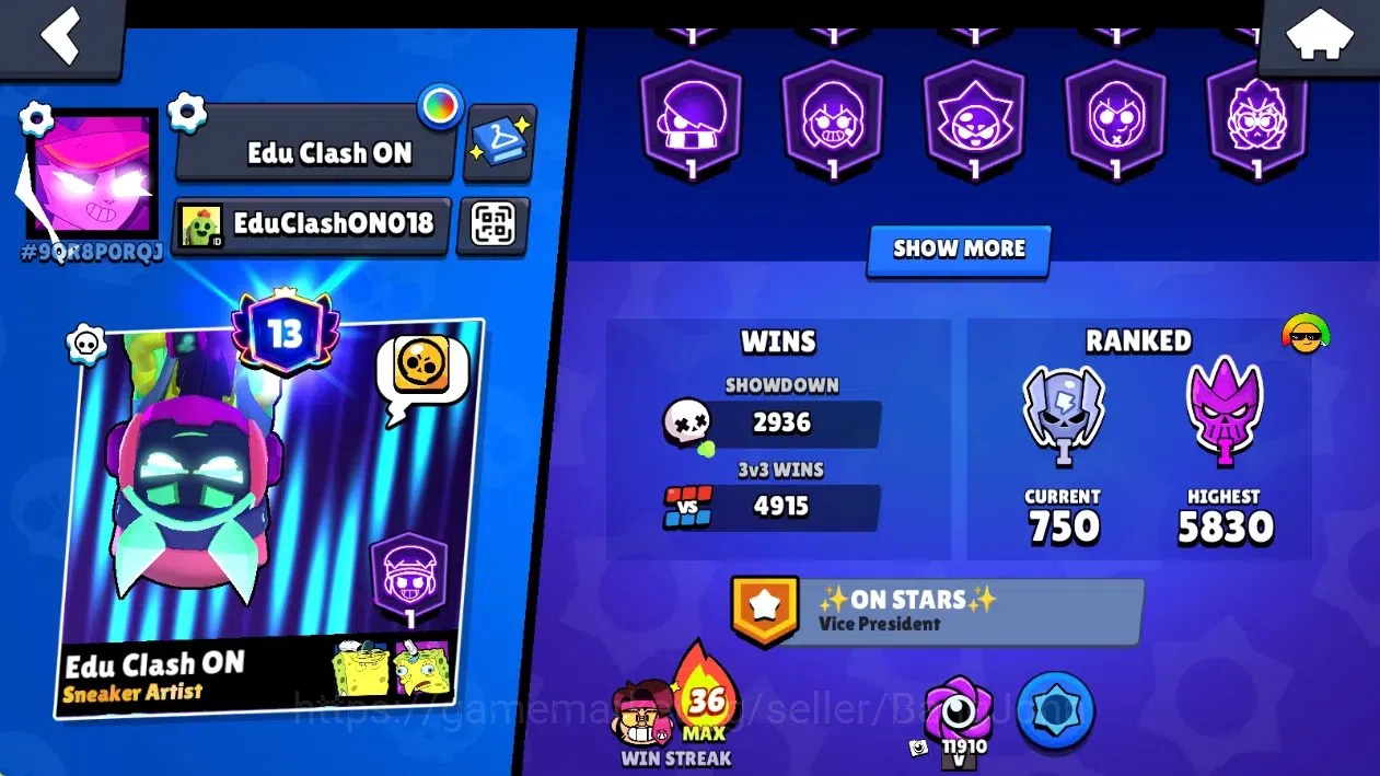 Brawl Stars Accounts Global|43244 Thropy|93 Brawlers-25 Max Lvl|24 Hype image 2