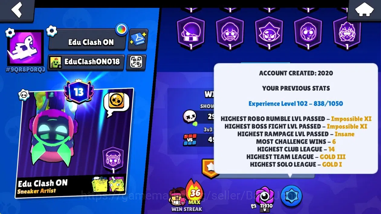 Brawl Stars Accounts Global|43244 Thropy|93 Brawlers-25 Max Lvl|24 Hype image 3