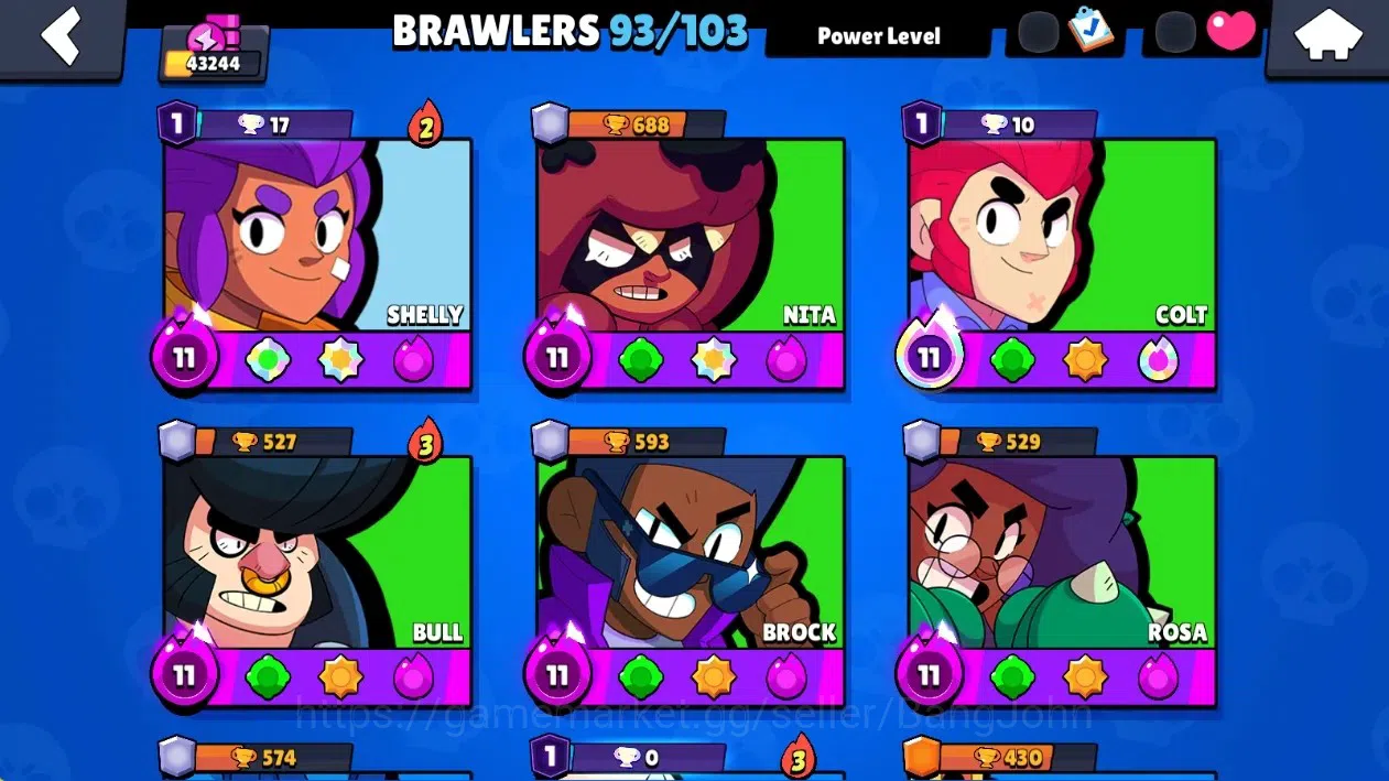 Brawl Stars Accounts Global|43244 Thropy|93 Brawlers-25 Max Lvl|24 Hype image 5