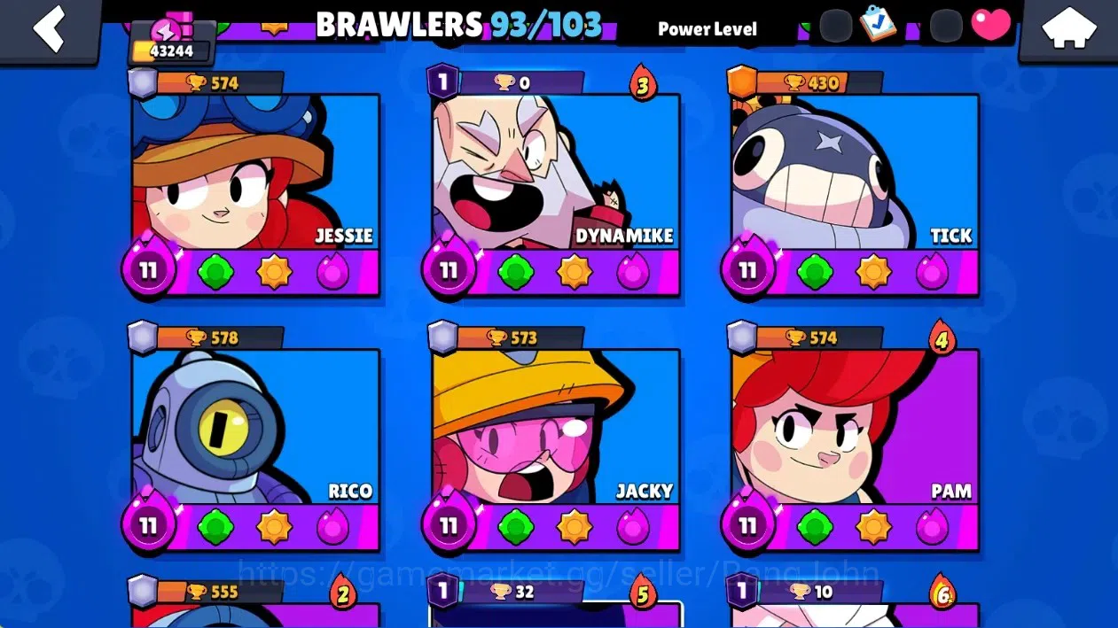 Brawl Stars Accounts Global|43244 Thropy|93 Brawlers-25 Max Lvl|24 Hype image 6