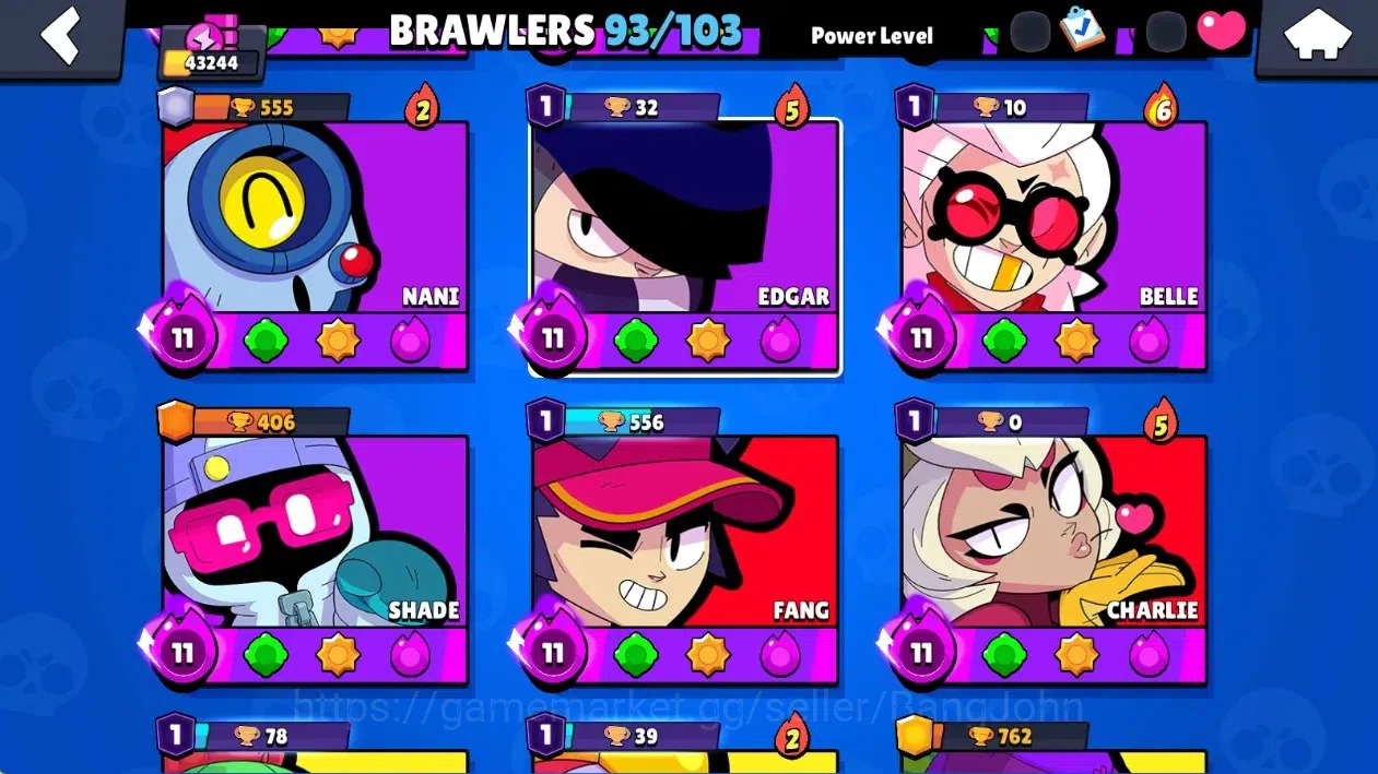 Brawl Stars Accounts Global|43244 Thropy|93 Brawlers-25 Max Lvl|24 Hype image 7