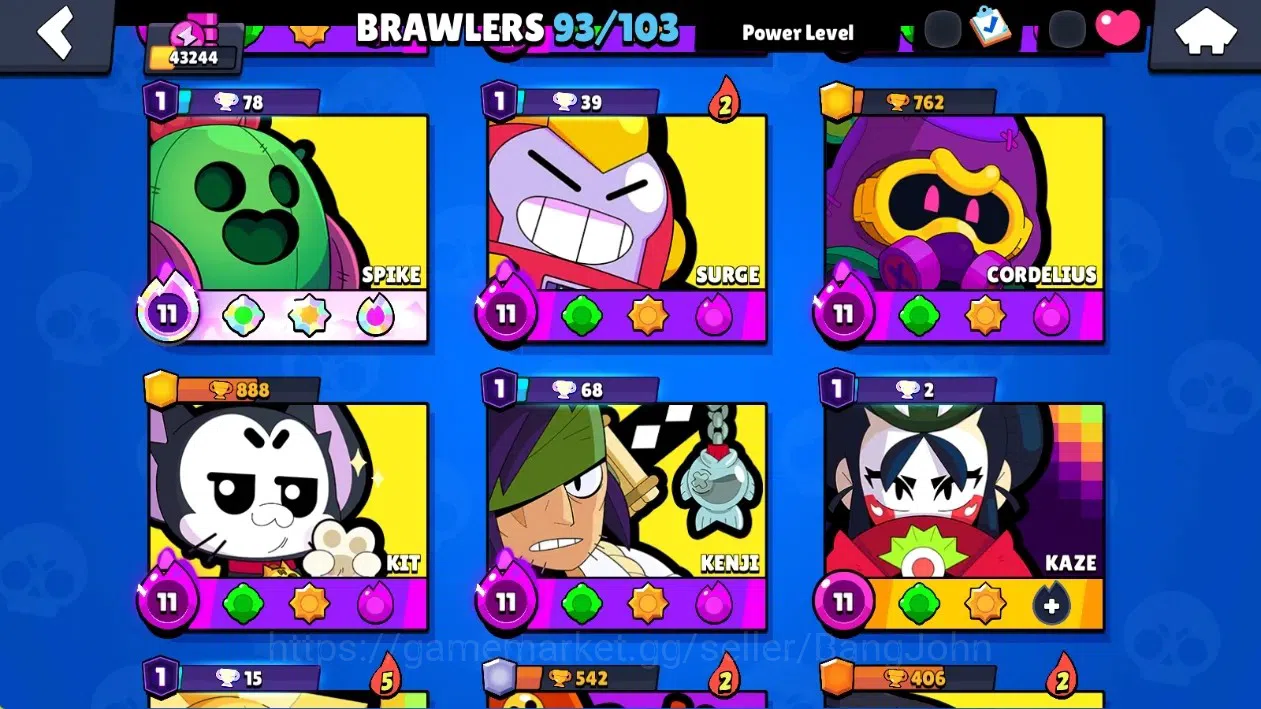 Brawl Stars Accounts Global|43244 Thropy|93 Brawlers-25 Max Lvl|24 Hype image 8