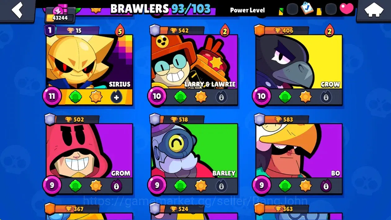 Brawl Stars Accounts Global|43244 Thropy|93 Brawlers-25 Max Lvl|24 Hype image 9