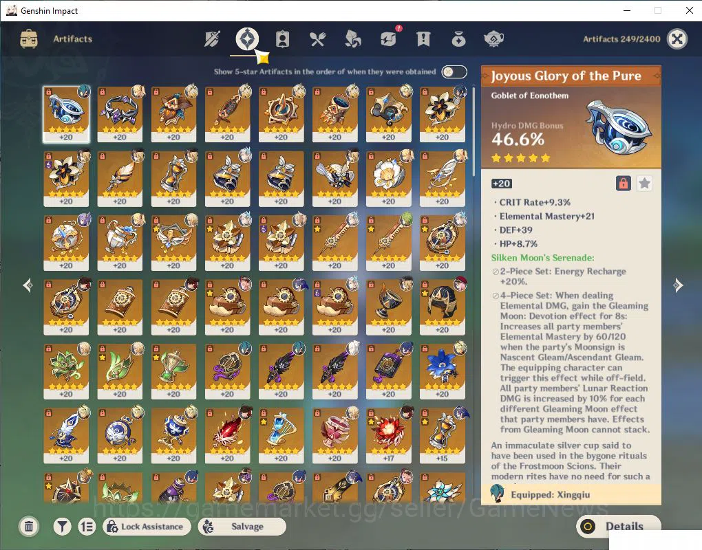 Genshin Impact Accounts Mid Game ASIA |AR 55 |3 Limited +4 (*5Weapon)| (Neuvillette C2+Sign)Xilonen,Navia|Fragil Resin 10 6