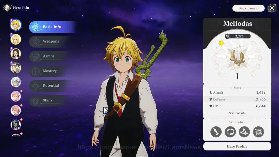 The Seven Deadly Sins: Origin Accounts SEA |4 SSR| Meliodas P1,Elaine,Drake,Guila + SSR S image 4