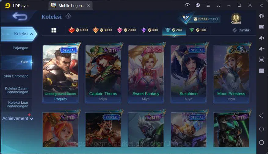 Mobile Legends: Bang Bang Accounts GLOBAL|Hero 84|Skin 101|Prime Granger,SB Cyclops,B image 11
