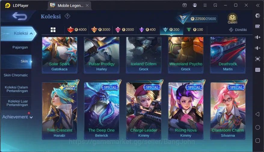 Mobile Legends: Bang Bang Accounts GLOBAL|Hero 84|Skin 101|Prime Granger,SB Cyclops,B image 12