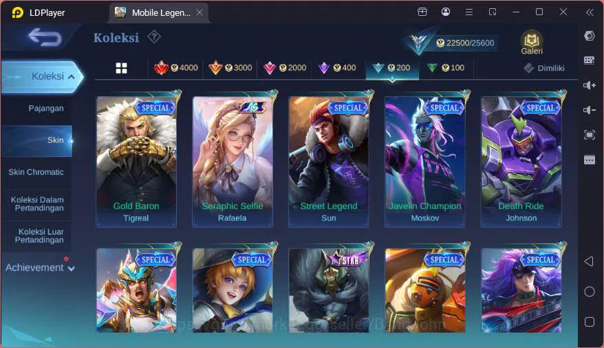 Mobile Legends: Bang Bang Accounts GLOBAL|Hero 84|Skin 101|Prime Granger,SB Cyclops,B image 13