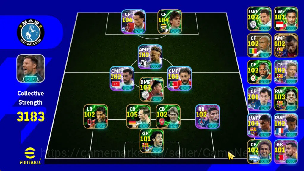 eFootball Mid-Tier Mobile|[BigTime Rivaldo]Neymar,Desire Doue[BlitzCu image 1