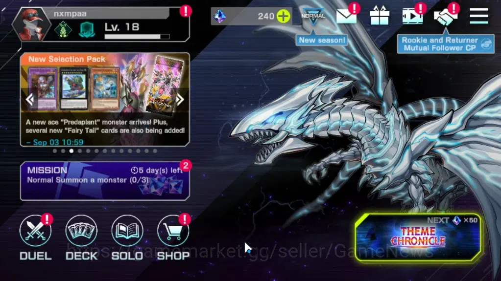 Yu-Gi-Oh! Master Duel Accounts Mid-Level Android|Lv 18|20 Deck|Albaz,Dracotail,Elfnote,Yummys,VSK9,Etc|Ranked 1