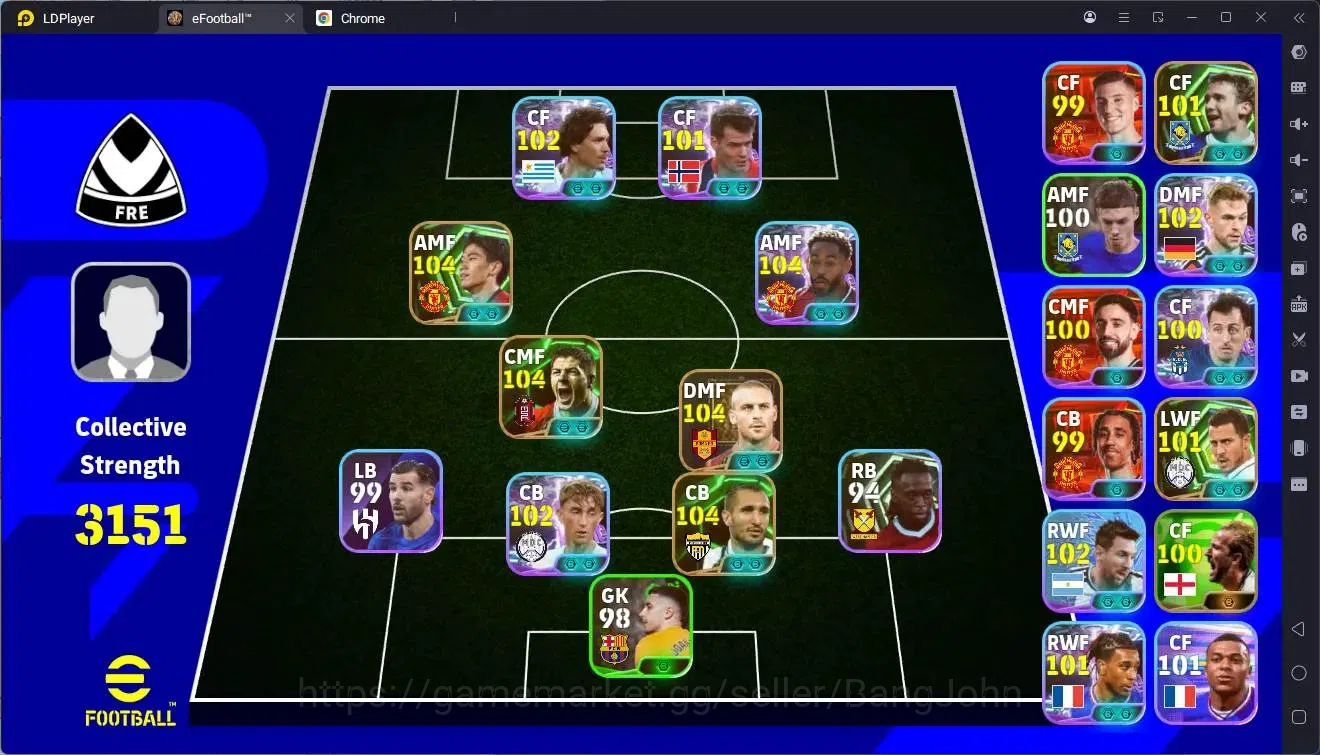eFootball Accounts Others Mobile |PW 3151|Epic DeRossi,Gerrard,Chiellini,Kagawa,Shechenko Etc|SHW 1