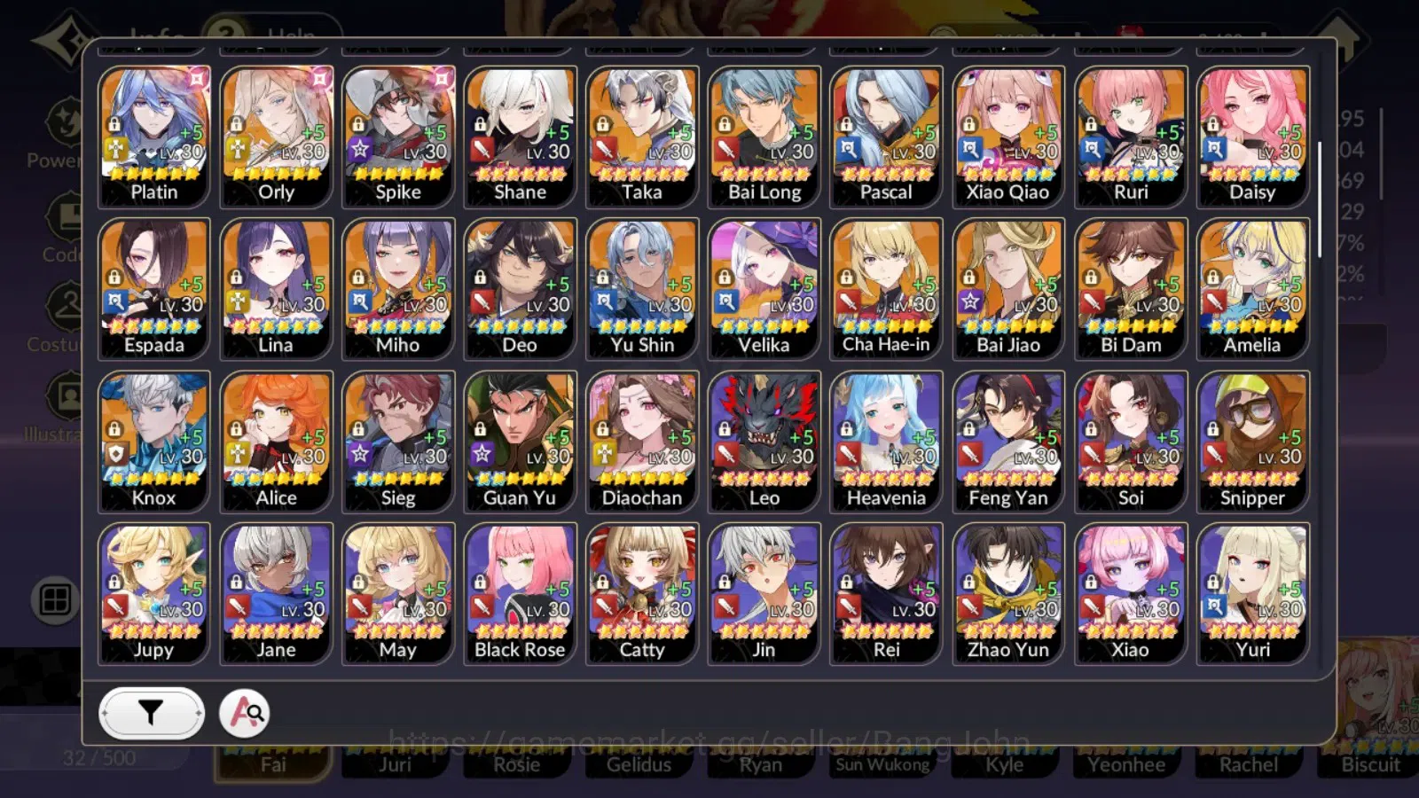 Seven Knights Re:Birth Accounts Global|4EX7(FaiTC2,JuriTC1,Rosie,Gelidus)27TC6(Kyl image 17