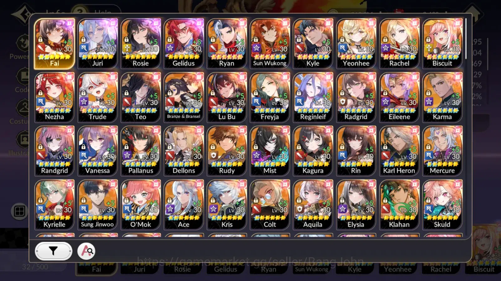 Seven Knights Re:Birth Accounts Global|4EX7(FaiTC2,JuriTC1,Rosie,Gelidus)27TC6(Kyl image 18