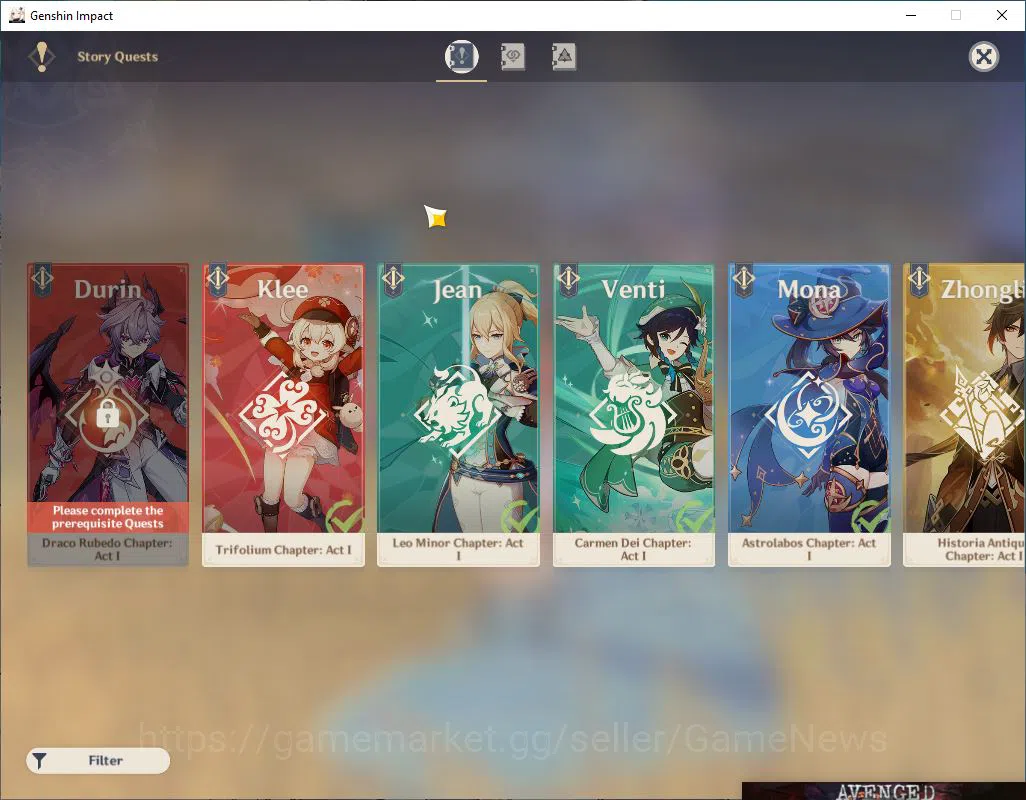 Genshin Impact Accounts Mid Game ASIA|AR 58|12 14