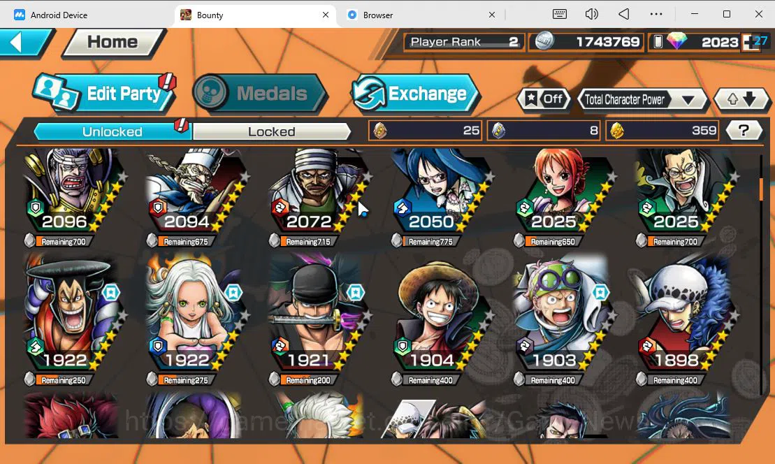 One Piece Bounty Rush Accounts Global/Android| 3 META EX | Onigashima Roronoa Zor image 5