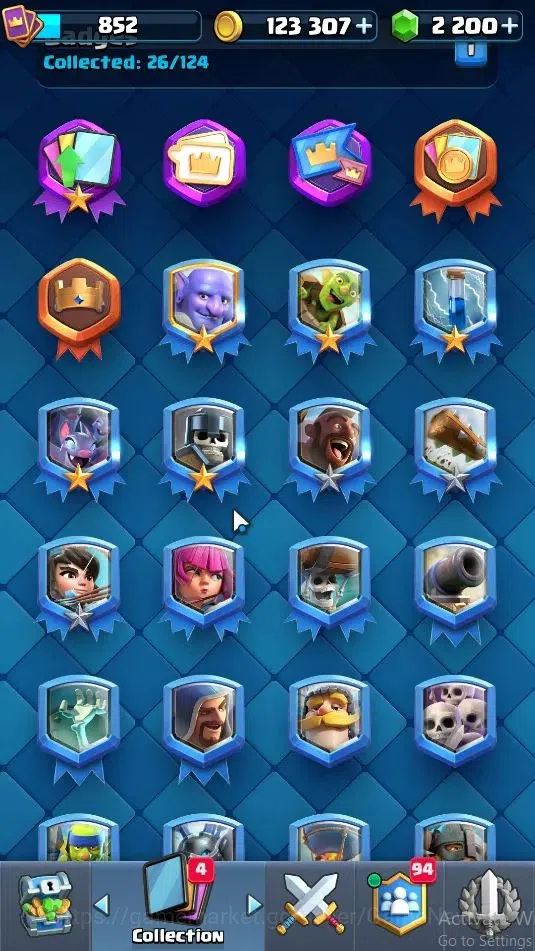 Clash Royale Accounts High-End Lv 852|KTL 12|Trophy 5487|Card 100/121|2 Hero,4 EVO 10 Legendary 31 Epic 30 Rare 29 Common|4 11