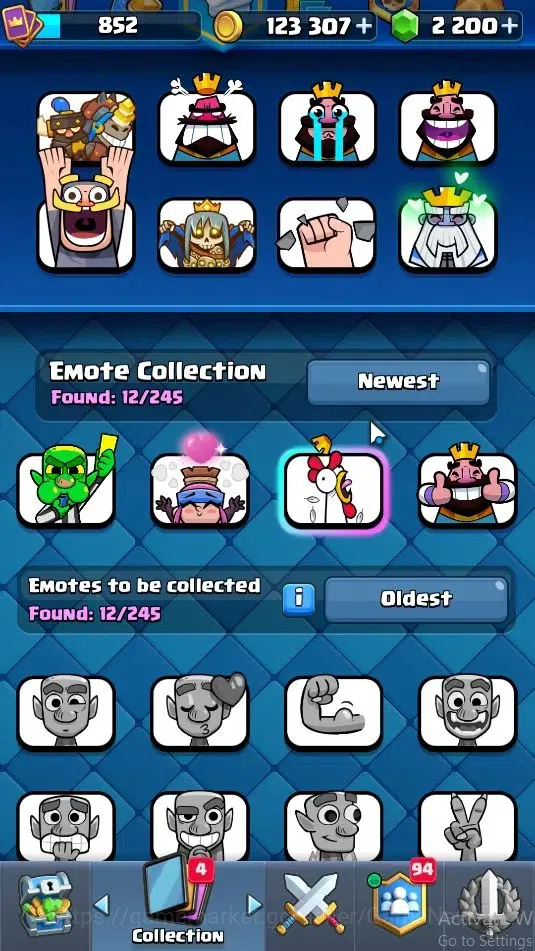 Clash Royale Accounts High-End Lv 852|KTL 12|Trophy 5487|Card 100/121|2 Hero,4 EVO 10 Legendary 31 Epic 30 Rare 29 Common|4 9