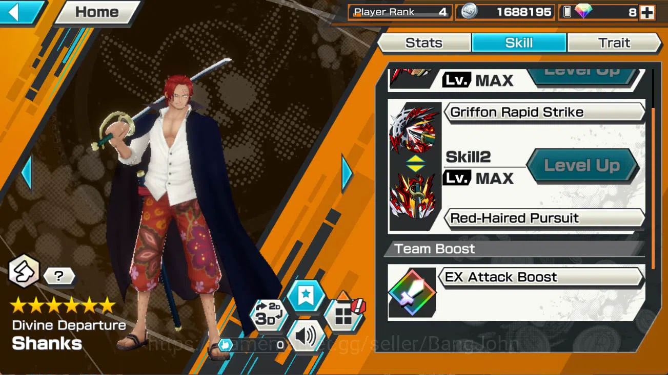One Piece Bounty Rush Accounts Others GLOBAL | 3 ex, dd shanks, St ethanbaron, FR shanks, bikini hancock, kuma n bonney 6