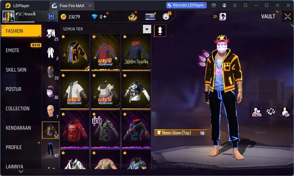 Free Fire Accounts Indonesia | Vault 52| SG Sterling| SG M1014-SCORPI image 19